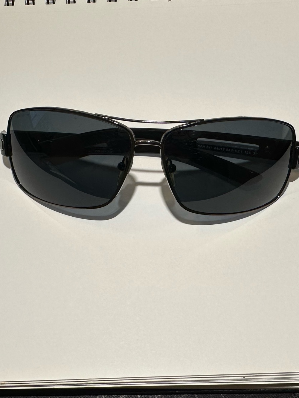 Prada 90s Black Polarized Sunglasses Temple Arm - Made in Italy